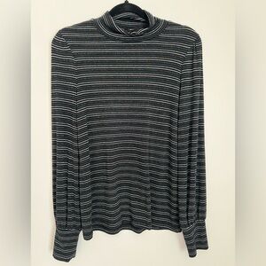 J. Crew Multicolor Striped Shimmer Turtleneck
